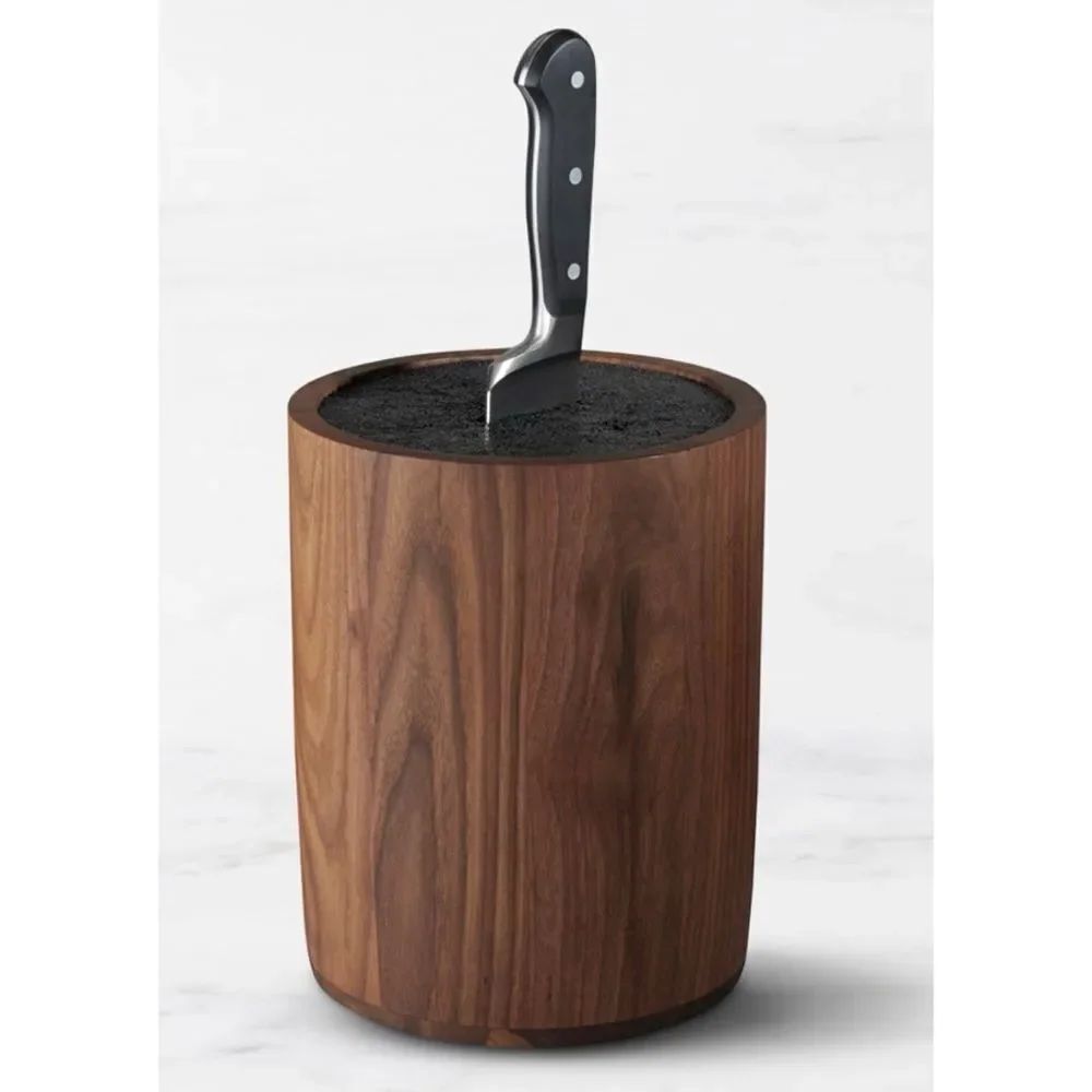 Williams Sonoma Walnut Kapoosh Walnut Knife Holder